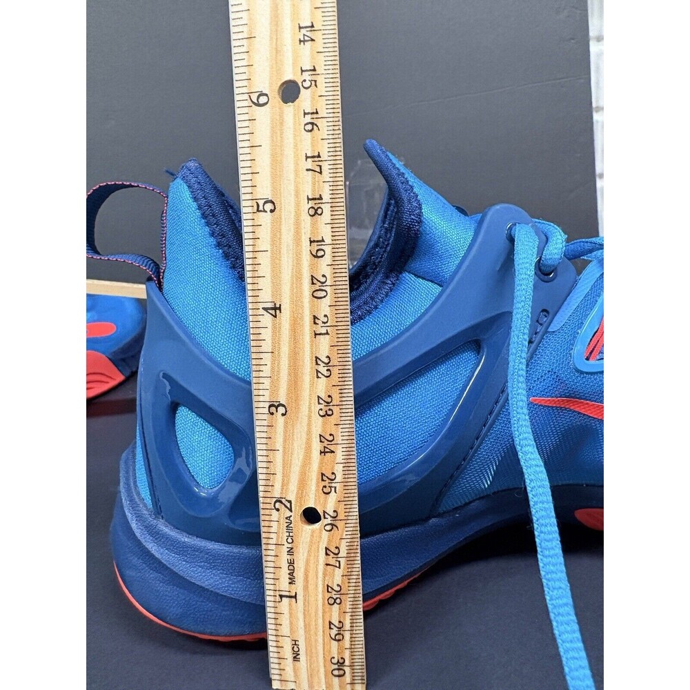 Nike Men’s Blue with Orange Accents Basketball Sneakers - Picture 5 of 16